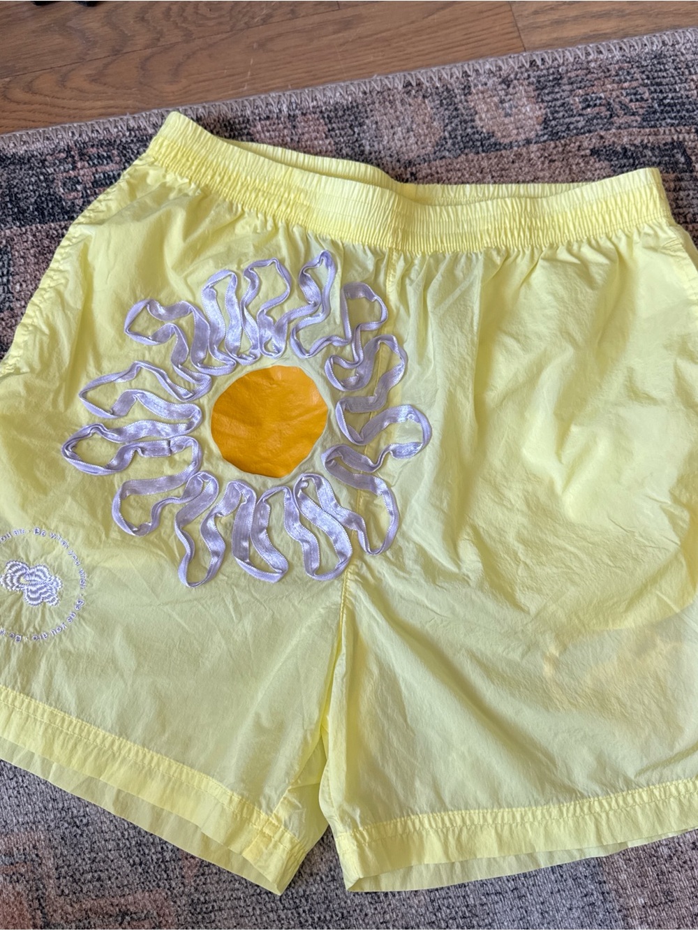 Nike Yellow U*Phoria Women's Shorts with Lavender Sun Trim